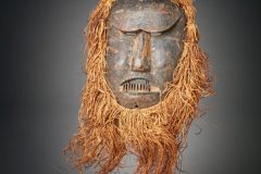 Ituri Ceremonial Dance Mask with Raffia