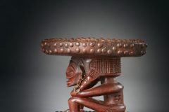 Tshokwe: Female Ancestral Caryatid Stool