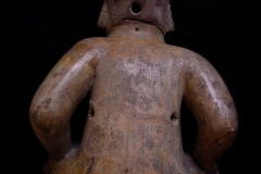 Olmec: seated terra-cotta figure; from the region of Gualupita, Morelos, Western Mexico