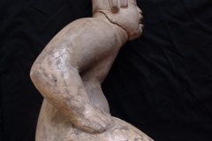 Olmec: seated terra-cotta figure; from the region of Gualupita, Morelos, Western Mexico