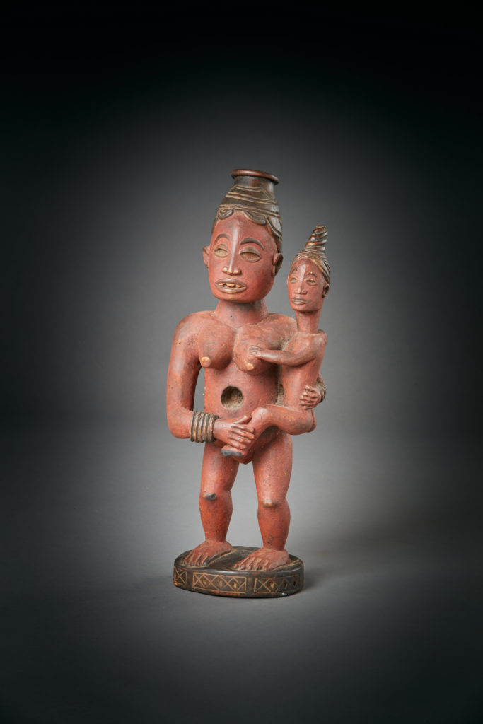 Kongo: Nkisi Nkondi Mother and Child Figure