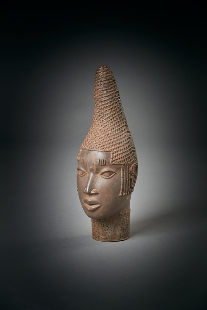 Benin: Commemorative Bronze Head of Queen Idia