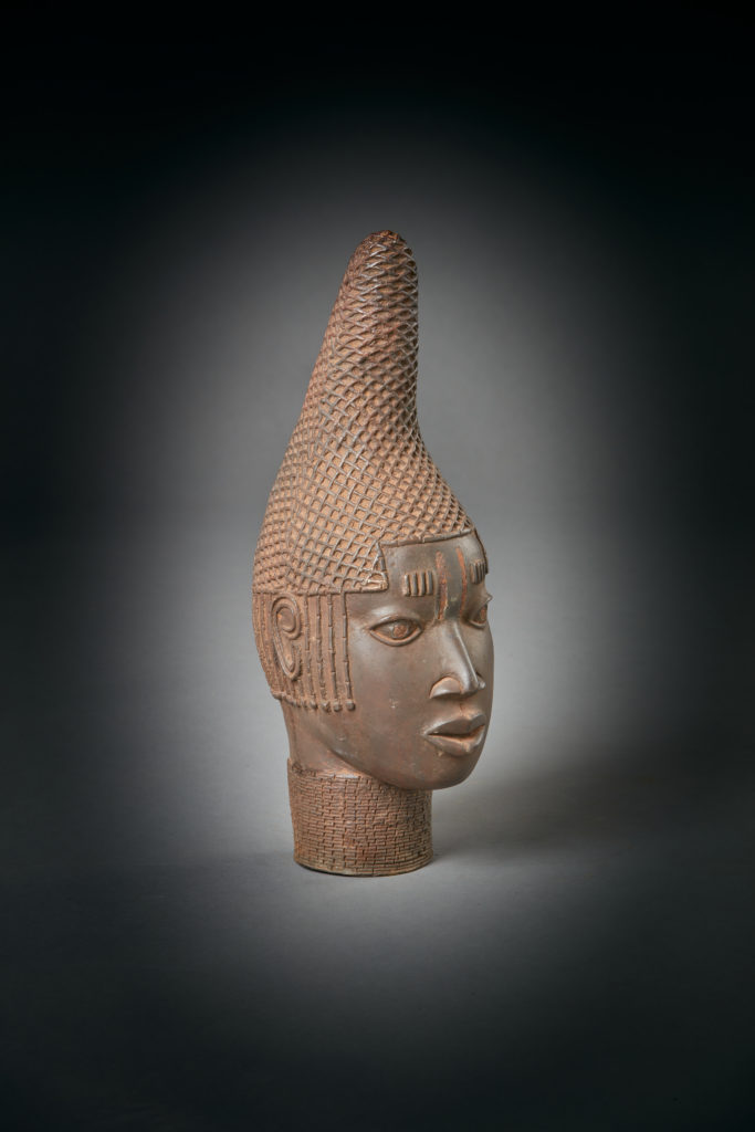 Benin: Commemorative Bronze Head of Queen Idia