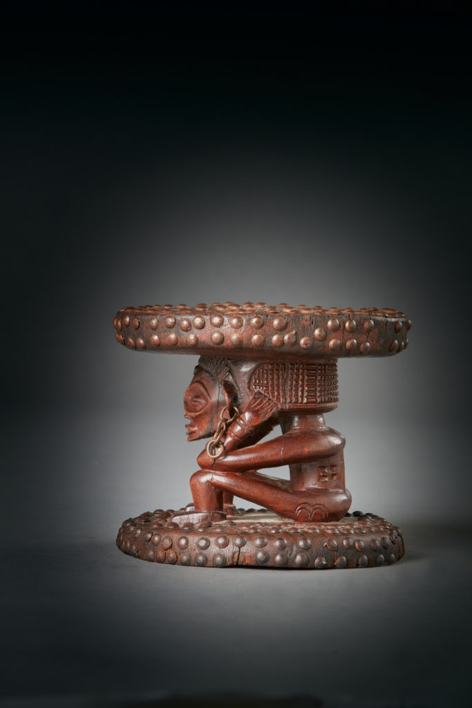 Tchokwe: Female Ancestral Caryatid Stool